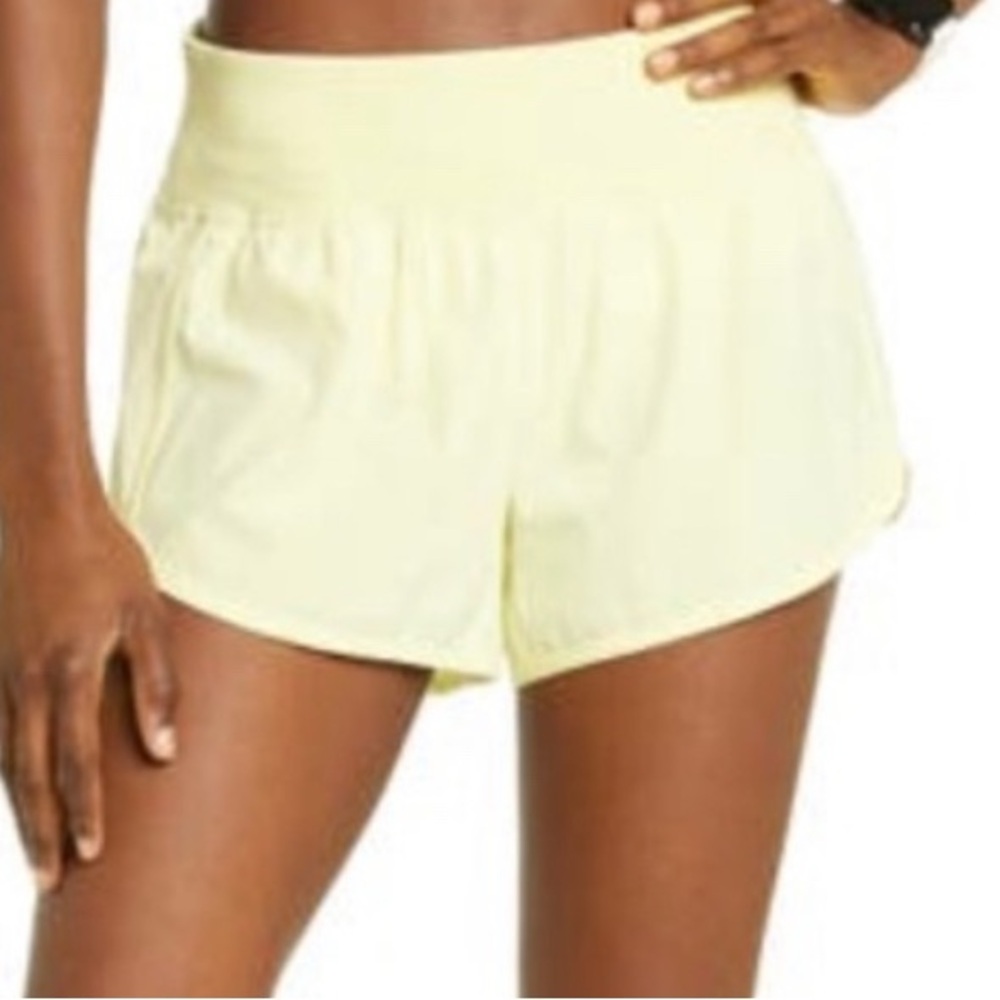 Zella Lemon Lime Running Shorts Size S
